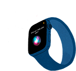 William’ın Apple Watch’u. Çizgiler Siri’nin konuştuğunu gösteriyor