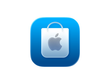 App Apple Store, ícono de bolsa de compras, azul