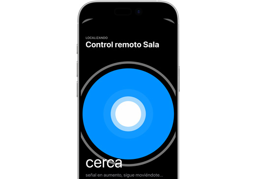 Un iPhone se usa para encontrar un control remoto