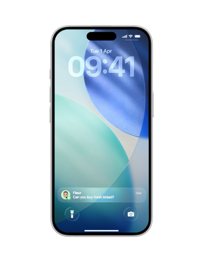iPhone vibrates to notify the user of an alert.