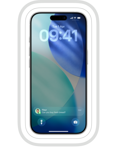 iPhone vibrates to notify the user of an alert.