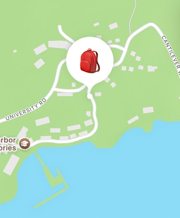 A Lokátor app használat közben.