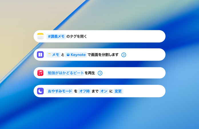 ショートカットの4つの例