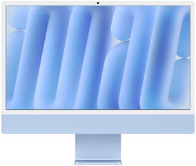 iMac, mặt trước, màu xanh dương