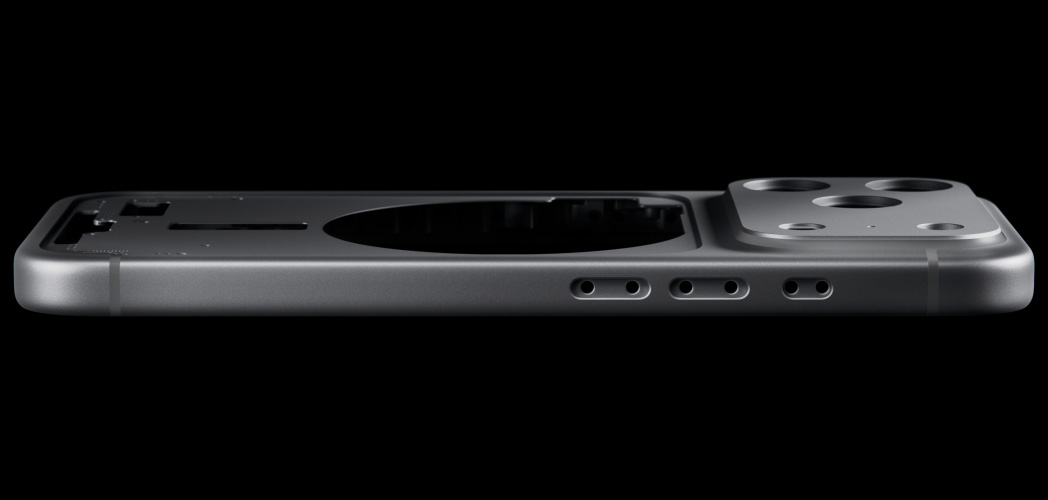 iPhone 17 Pro, Rückseite, geschmiedetes Aluminium Unibody Gehäuse