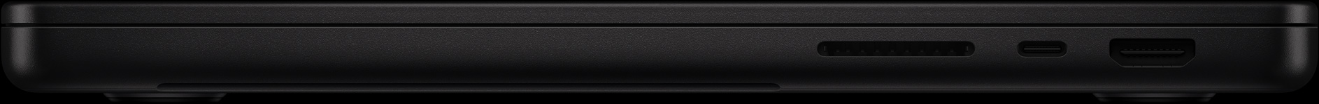 right side: SDXC, one Thunderbolt port, and HDMI
